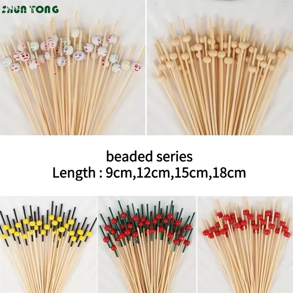 Beaded Bamboo Picks